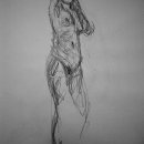 Study Female standing Charcoal on paper 65 x 50 cm Study Female standing Charcoal on paper 65 x 50 cm